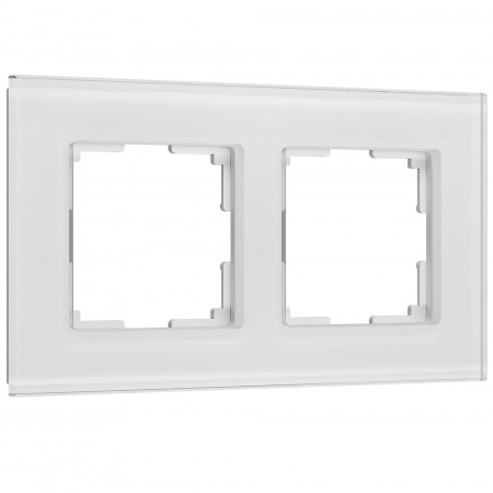 Рамка из стекла на 2 поста Werkel Senso белый soft-touch W0023101