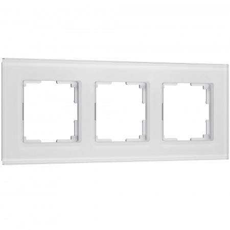 Рамка из стекла на 3 поста Werkel Senso белый soft-touch W0033101