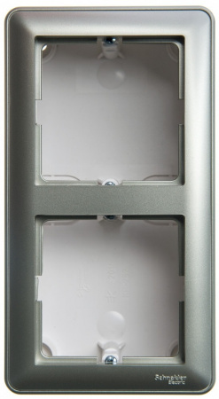 Коробка для наружного монтажа Systeme Electric (Schneider Electric) W59, 2-местная с рамкой, шампань KP-252-48