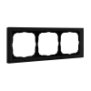 Рамка 3-пост Systeme Electric ArtGallery Pure матовое органическое стекло черный GAL331003