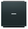 Выключатель 1-клав. НЗ + подс. черный бархат ABB Sky Niessen 2CLA810490A1001|2CLA850130A1501|2CLA819202A1001