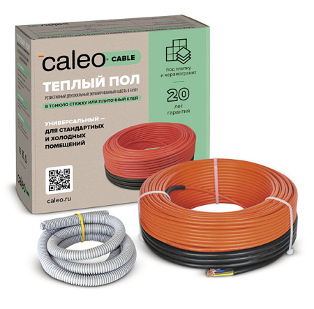 Кабель тонкий двухжильный Caleo Cable 18 Вт/м²