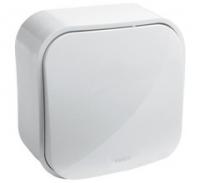 Выключатель без фиксации (кнопка) 1 клавишный 6А цвет белый 782205 Legrand Quteo