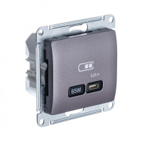 USB Розетка тип-C 65W Systeme Electric Glossa высокоскоростная зарядка QC, PD, механизм, СИРЕН.ТУМАН