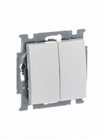 Выключатель 2-клав. chalet белый ABB Basic 55 2CKA001012A2187
