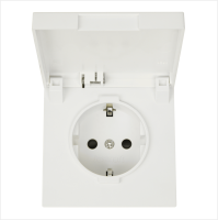 Розетка SCHUKO© с крышкой и защитными шторками 16A 250V~ 2P+T, цвет Сахара Jasmart FD5505SH