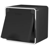 Розетка влагозащ. с зазем. с защит. крышкой и шторками Gallant черный/хром Werkel Накладные механизмы Gallant черный/хром W5071235