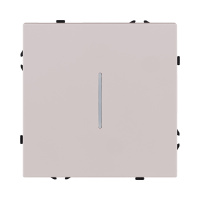 Выключатель 1-клавишный 10А/250В с LED подсветкой, кашемир матовый Kollinger Eclipse EC-007CM