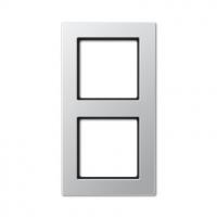 Рамка двухместная цвет алюминий Jung a creation AC582AL