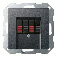 Розетка для стерео-громкоговорителя GIRA пластик антрацит 110910 | 027628