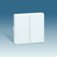 Выключатель 2 клавишный алюминий Simon 73 Loft 73398-39 | 73026-63