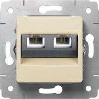 Розетка телефонная двойная 773739 Legrand Cariva цвет бежевый