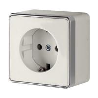 Розетка с заземлением Gallant слоновая кость Werkel Накладные механизмы Gallant слоновая кость W5071003