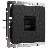 Розетка Ethernet RJ-45 черный Werkel Встраиваемые механизмы Hammer черные W1281008