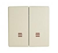 Выключатель проходной 2-клавишный с подсветкой Simon 82 75394-39 | 82025-31