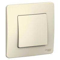 Одноклавишный выключатель скрытой установки 10А 250В Systeme Electric Blanca BLNVS010102, Молочный