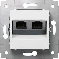Розетка телефонная двойная 773639 Legrand Cariva цвет белый