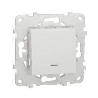 Переключатель 1-клавишный перекрестный с подсветкой схема 7а Unica NEW Schneider Electric белый NU520518N