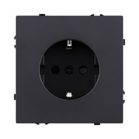 Розетка штепсельная SCHUKO 16A/250 В, черный матовый Kollinger Eclipse EC-014BK