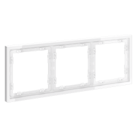 Рамка пластиковая на 3 поста Voltum S70 пластик белая глянцевая (VLS100301)