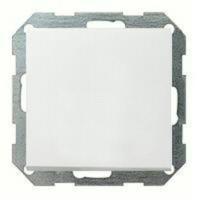 Выключатель одноклавишный, универс. (вкл/выкл с 2-х мест) GIRA пластик белый глянцевый 010600 | 0296112