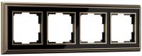 Рамка 4 местная бронза - черная металл Palacio Werkel W0041328