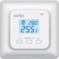 Терморегулятор AURA LTC 440 регулятор температуры для двух теплых полов электронный белый