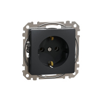 Розетка с заземлением 16А Schneider Electric Sedna Design, антрацит SDD114026