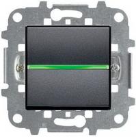 Выключатель 1-клав. + подс. антрацит ABB Zenit 2CLA220100N1801|2CLA219100N1001|2CLA227190N1001