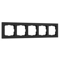 Рамка из пластика на 5 постов Hammer черный Werkel Hammer черный W0052408