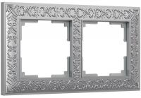 Рамка 2 местная матовая хром металл Antik Werkel W0021522