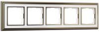 Рамка 5 местная бронза - белая металл Palacio Werkel W0051327