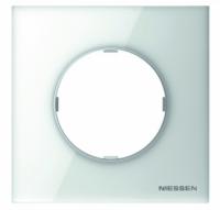 1 постовая рамка белое стекло ABB Sky Moon 2CLA867100A3001