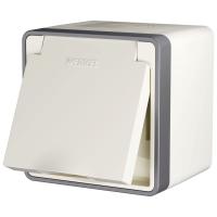 Розетка влагозащ. с зазем. с защит. крышкой и шторками Gallant слоновая кость Werkel Накладные механизмы Gallant слоновая кость W5071203