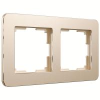 Рамка из металла на 2 поста Platinum шампань Werkel Platinum шампань W0022611