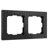 Рамка из пластика на 2 поста Hammer черный Werkel Hammer черный W0022408