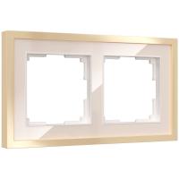 Рамка из металла на 2 поста Baguette айвори/латунь Werkel Baguette айвори/латунь W0022851