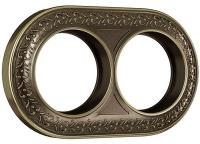 Рамка 2 местная бронза металл Antik Runda Werkel W0025012