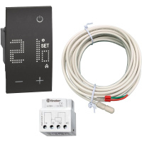 Комплект для управления теплым полом Living Now, сенсорный, датчик температуры пола (внешний), черный KG4441NE