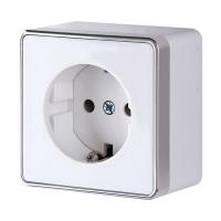 Розетка с заземлением и шторками Gallant белая Werkel Накладные механизмы Gallant белые W5071101