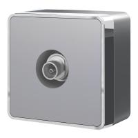 ТВ-розетка оконечная Gallant серебряный Werkel Накладные механизмы Gallant серебряные W5083006