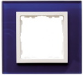 Simon 82 Рамки Синий (стекло)-Белый