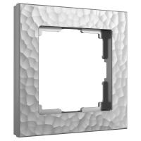 Рамка из пластика на 1 пост Hammer серебряный Werkel Hammer серебряный W0012406