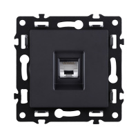 Розетка Ethernet RJ45 Cat.6, черный Kollinger Asthetik AS-017BK