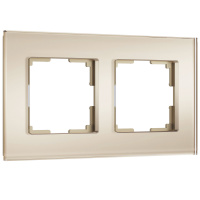 Рамка из стекла на 2 поста Werkel Senso шампань soft-touch W0023111