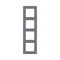 Рамка 4-постовая, стекло серый Kollinger Asthetik AS4GY