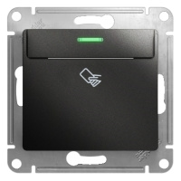 Выключатель карточный Systeme Electric Glossa, антрацит GSL000769