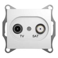 Розетка TV SAT проходная 4dB цв. перламутр Schneider Electric Glossa GSL000698