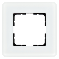 Рамка 1-постовая, стекло матовое White Glass Jasmart G1001GW-RM