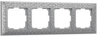 Рамка 4 местная матовая хром металл Antik Werkel W0041522
